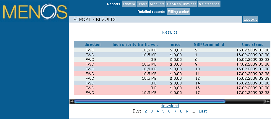 MENOS Billing System