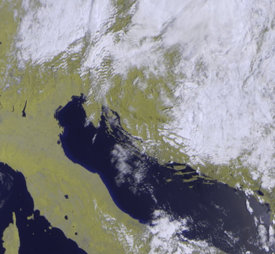 Meteo image of the Adriatic sea